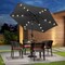 Costway 7.5 ft Solar Powered Patio Umbrella with LED Lights Push Button Tilt Crank Handle Beige/Gray/Navy/Black/Brown/Red